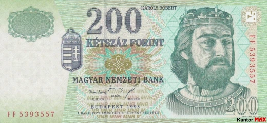 200 forintów węgierskich 1998 rok - Awers