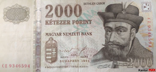 2000 forintów węgierskich 1998 rok - Awers