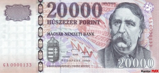 20.000 forintów węgierskich 2008 rok - Awers
