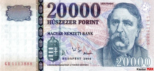 20.000 forintów węgierskich 2004 rok - Awers