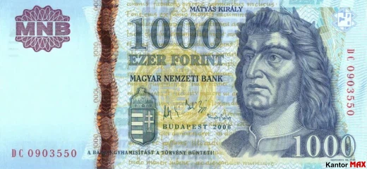 1000 forintów węgierskich 2005 rok - Awers