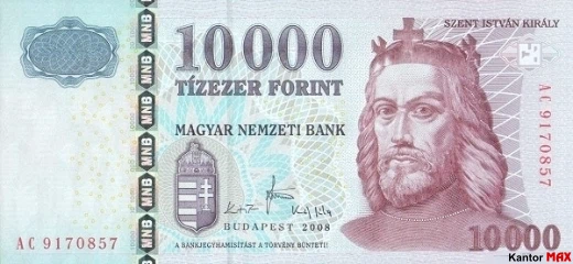 10.000 forintów węgierskich 2008 rok - Awers
