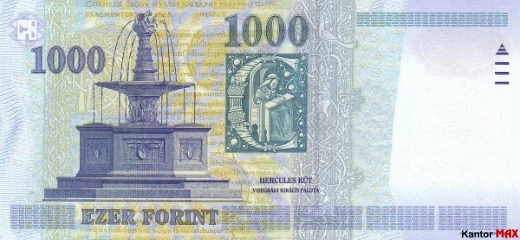 1000 forintów węgierskich 1998 rok - Rewers