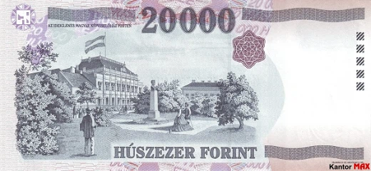 20.000 forintów węgierskich 2008 rok - Rewers