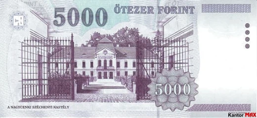 5.000 forintów węgierskich 1999 rok - Rewers