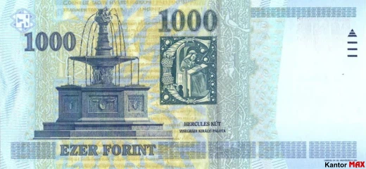 1000 forintów węgierskich 2005 rok - Rewers