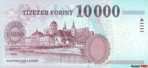 10.000 forintów węgierskich 2008 rok - Rewers