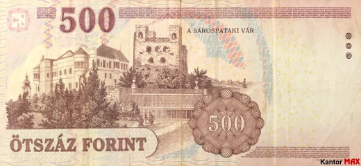 500 forintów węgierskich 2013 rok - Rewers