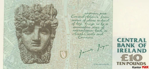 10 funtów południowo-irlandzkich 1993 rok - Rewers