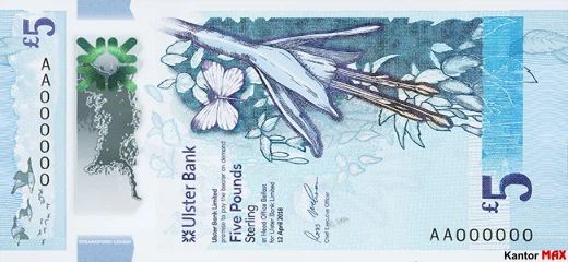 5 funtów Irlandii Północnej Ulster Bank - Awers