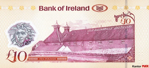 10 funtów Irlandii Północnej Bushmills - Rewers