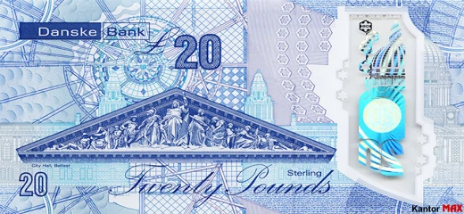 20 funtów Irlandii Północnej Danske Bank - Rewers