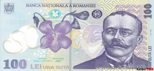 100 lei rumuńskich 2005 rok - Awers