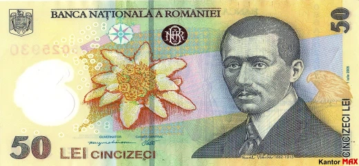 50 lei rumuńskich 2005 rok - Awers