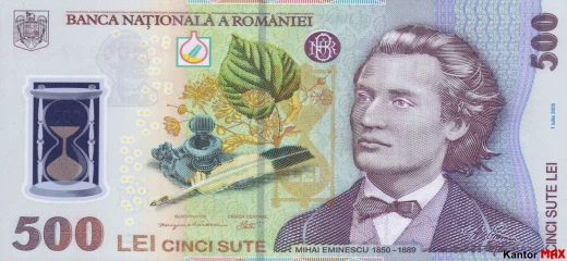 500 lei rumuńskich 2005 rok - Awers