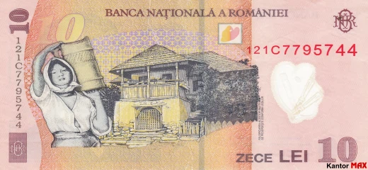 10 lei rumuńskich 2005 rok - Rewers