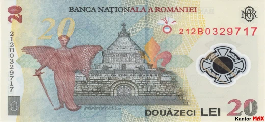 20 lei rumuńskich 2021 rok - Rewers