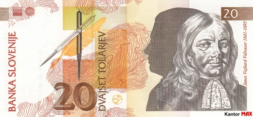 20 tolarów słoweńskich 1992 rok - Awers