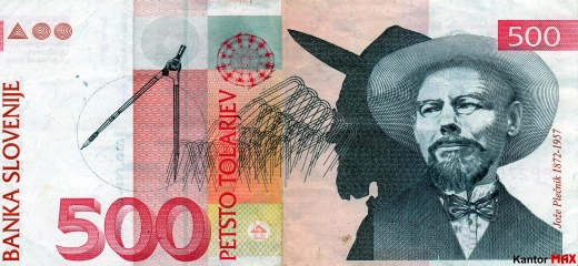 500 tolarów słoweńskich 1992 rok - Awers