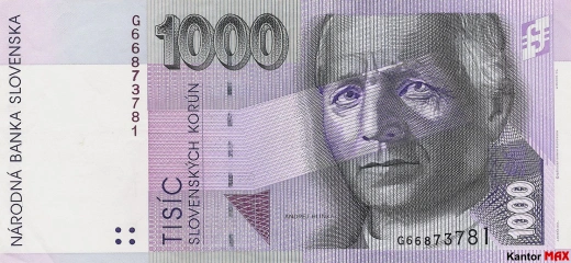 1000 koron słowackich 1993 rok - Awers