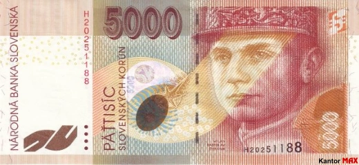 5000 koron słowackich 2003 rok - Awers