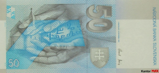 50 koron słowackich 1996 rok - Rewers