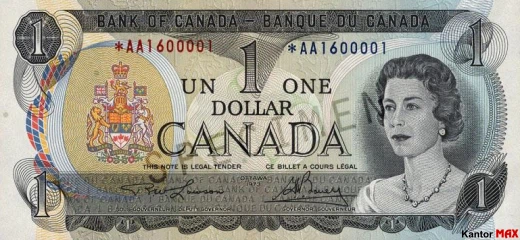 1 dolar kanadyjski 1969 rok - Awers