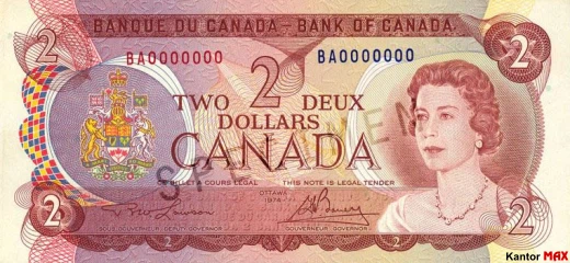 2 dolary kanadyjskie 1969 rok - Awers