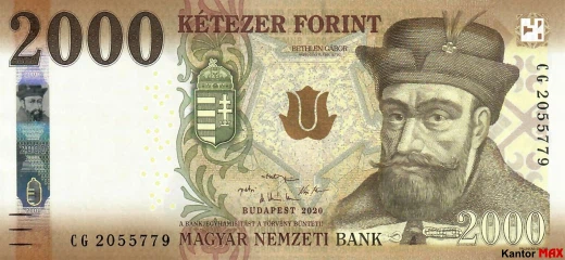 2000 forintów węgierskich 2016 rok - Awers