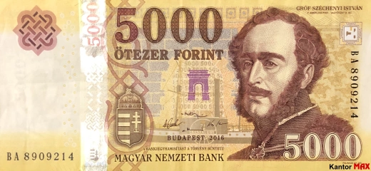 5000 forintów węgierskich 2016 rok - Awers
