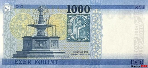 1000 forintów węgierskich 2017 rok - Rewers