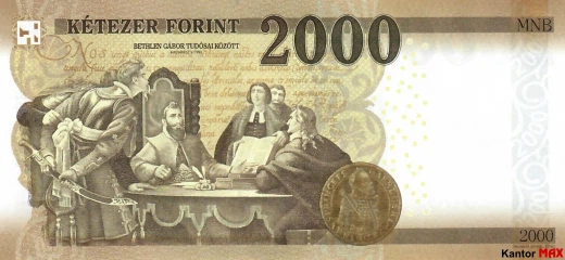 2000 forintów węgierskich 2016 rok - Rewers