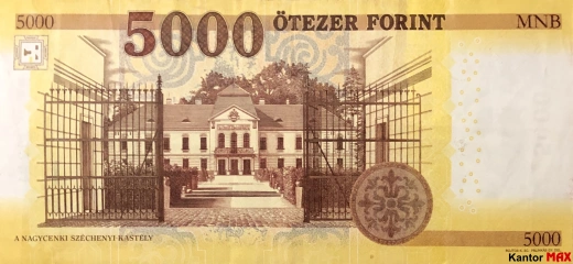 5000 forintów węgierskich 2016 rok - Rewers