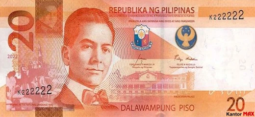 20 peso seria 2022 r. - Awers