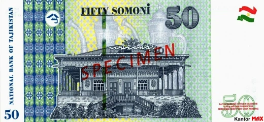 50 somoni 2018 rok - Rewers
