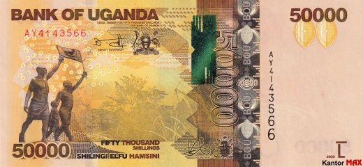 50.000 szylingów ugandyjskich 2010 rok - Awers
