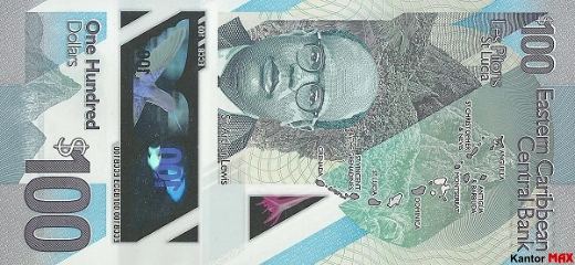100 dolarów Wschodnich Karaibów 2019 rok - Rewers
